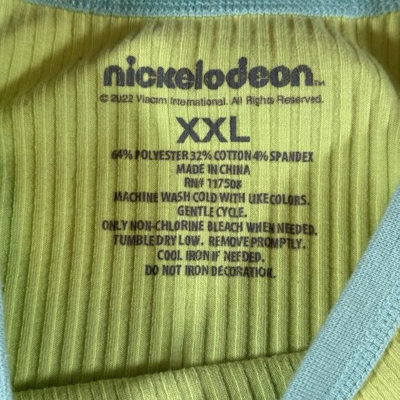 Vintage Rocket Power Logo Y2K Skater Graphic Baby Ribbed Tank - Green Wms XXL - Picture 5 of 7